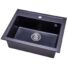 Kép 3/4 - NIZZA egymedencés gránit mosogató  fekete 3d