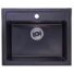 Kép 2/4 - NIZZA egymedencés gránit mosogató fekete szemcsés