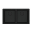 Kép 1/3 - MARIS 2.0 MRG 120-35-35 kétmedencés szintbe építhető gránit mosogató , szifonnal, matt fekete