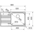 Kép 2/2 - FRANKE SMART SRX 611-86-LB egymedencés inox mosogató csepptálcával  méret