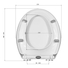 Kép 9/9 - D3 lassú záródású lecsapódásgátló WC ülőke fehér