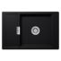Kép 1/5 - Schock Mono D-100XS Cristadur Polaris egymedencés gránit mosogató dugóemelő, szifonnal, fekete