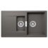 Kép 1/5 - SCHOCK Mono D-150 Cristadur Silverstone gyümölcsmosós gránit mosogató, szifonnal, sötétszürke