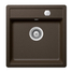 Kép 1/3 - Schock Mono N-100S Cristadur Bronze egymedencés gránit mosogató automata dugóemelő, szifonnal, barna