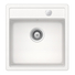 Kép 1/3 - Schock Mono N-100S Cristadur Polaris egymedencés gránit mosogató automata dugóemelő, szifonnal, fehér