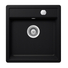 Kép 1/3 - Schock Mono N-100S Cristadur Puro egymedencés gránit mosogató automata dugóemelő, szifonnal, fekete