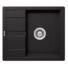 Kép 1/5 - Schock Ronda D-100 egymedencés gránit mosogató, szifonnal, fekete