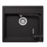 Kép 1/6 - Schock Nemo N-100 Cristalite Nero egymedencés gránit mosogató szett, szifonnal, Schock Epos Ext csaptelep, fekete