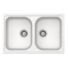 Kép 1/4 - SCHOCK Viola N-200S Cristalite Alpina kétmedencés gránit mosogató, szifonnal, fehér