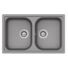 Kép 1/4 - SCHOCK Viola N-200S Cristalite Croma kétmedencés gránit mosogató, szifonnal, szürke