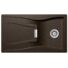 Kép 1/5 - Schock Waterfall D-100 Cristadur Bronze egymedencés gránit mosogató, szifonnal, barna