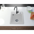 Kép 1/4 - Start Don egymedencés gránit mosogató automata dugóemelő, szifonnal, fehér