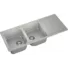 Kép 1/4 - A-POINT 200 kétmedencés csepegtetőtálcás gránit mosogató szifonnal, szürke, megfordítható