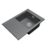 Kép 1/2 - Design 7050 csepegtetőtálcás egymedencés gránit mosogató, szifonnal, szürke