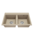 Kép 1/4 - Exclusive 20 kétmedencés gránit mosogató, fali csaphoz, bézs