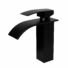 Kép 1/5 - Elva fürdőszobai mosdó csaptelep vízesés alakú vízsugárral fekete