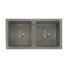 Kép 1/2 - Borys kétmedencés gránit mosogató szifonnal szürke