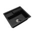 Kép 1/4 - ELITE 6052 egymedencés gránit mosogató manuális szifonnal, fekete