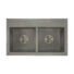 Kép 1/2 - Franek kétmedencés gránit mosogató szifonnal szürke