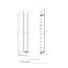 Kép 3/3 - Design vertical radiátor 29,6cm x 140cm, fehér