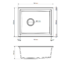 Kép 2/2 - Gamma Decor 5040 gránit mosogató, szifonnal, fehér