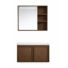 Kép 1/2 - Toscana fürdőszobai szett 60x47 cm sötét barna, beépíthető