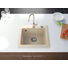 Kép 1/4 - Start egymedencés gránit mosogató automata dugóemelő, szifonnal, bézs-szemcsés