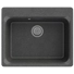 Kép 1/2 - Lille egymedencés gránit mosogató automata dugóemelő, szifonnal, fekete-szemcsés