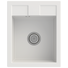 Kép 1/2 - Orlean egymedencés gránit mosogató automata dugóemelő, szifonnal, fehér