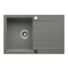 Kép 3/8 - Roxy egymedencés gránit mosogató csepptálcával, automata dugóemelő, szifonkészlet, szürke
